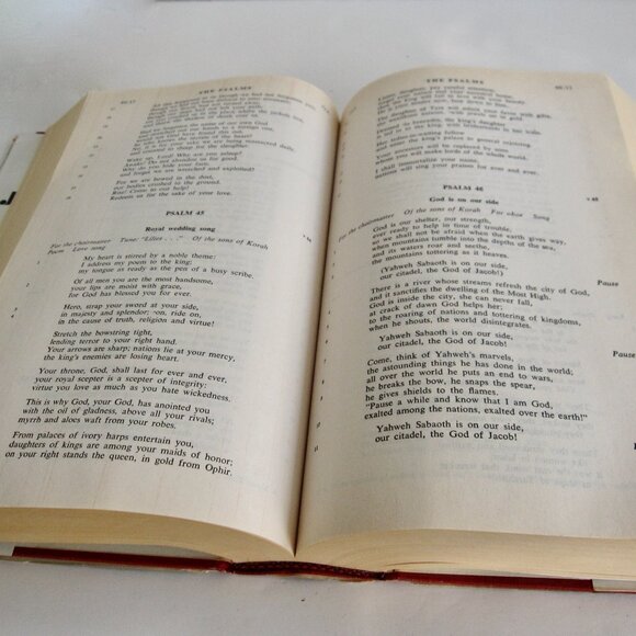 Vintage 1968 Jerusalem Bible Hard Cover Roman Catholic • Doubleday USA - Picture 10 of 11